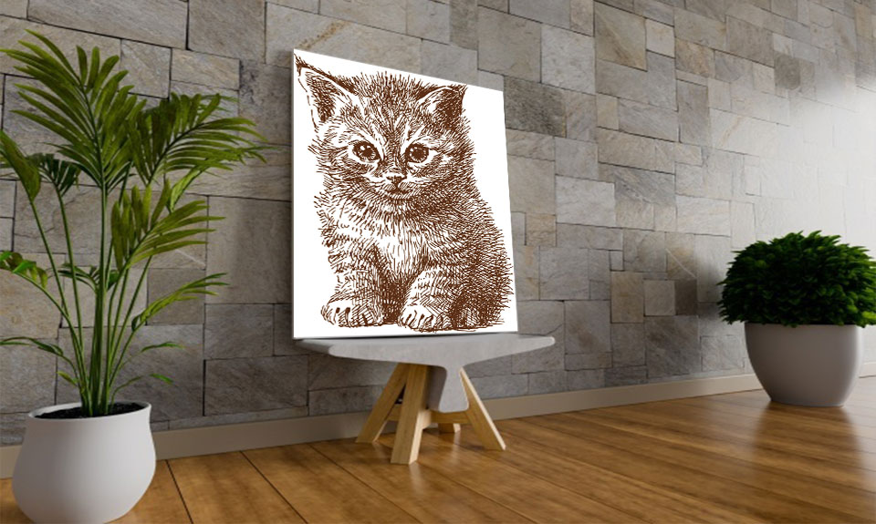 تابلو گربه ، تابلوی نقاشی گربه ، نقاشی گربه ملوس ، نقاشی گربه کودکانه